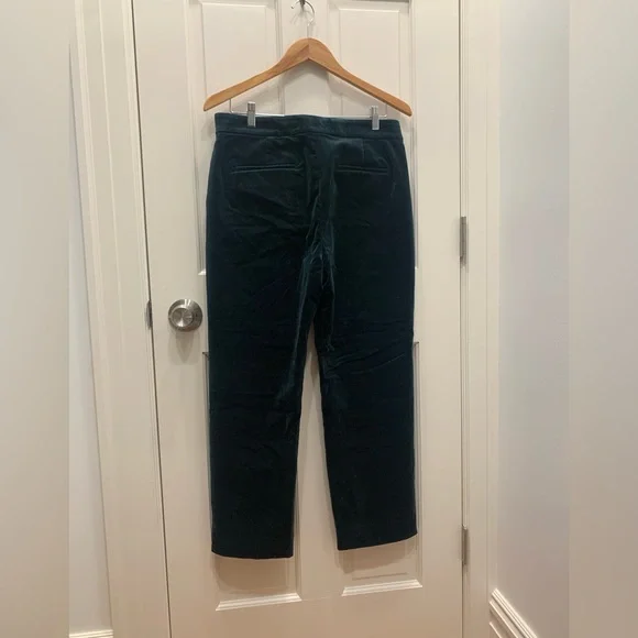 J. Crew Velvet Pants in Deep Green - Picture 2 of 3